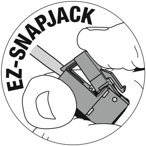 Platinum Tools EZ-SnapJack Cat 5e Red , (40 Pieces)