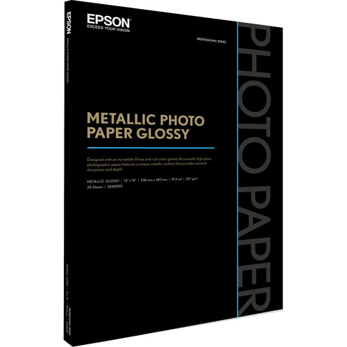 Epson Metallic Photo Paper Glossy (13 x 19", 25 Sheets)