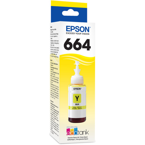 Epson T664 Yellow Ink Bottle with Sensormatic (70mL)