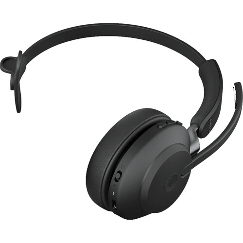 Jabra Evolve2 65 Mono Wireless On-Ear Headset (Unified Communication, USB Type-A, Black)