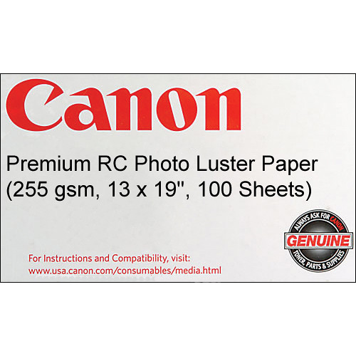 Canon Premium RC Photo Luster Paper (255 gsm, 13 x 19'', 100 Sheets)