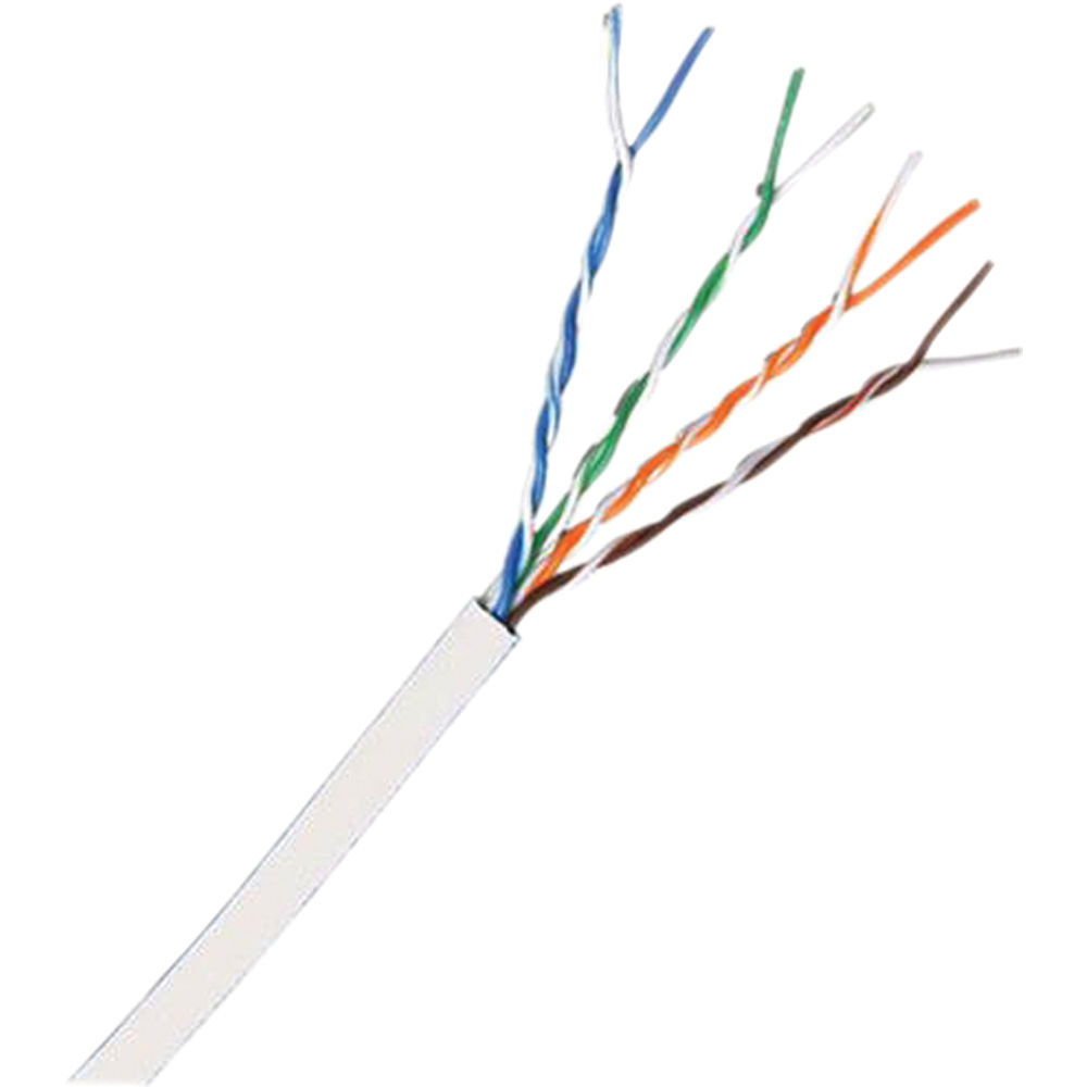 Comprehensive Cat 5e Plenum 350MHz Solid Cable (1000' / 304.8m, White Finish)
