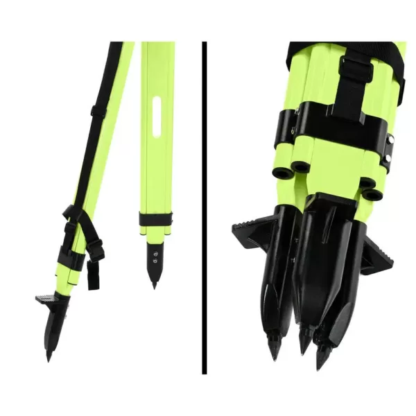 AdirPro High Visibility Green Heavy-Duty Aluminum Survey Construction Tripod with Quick Clamp