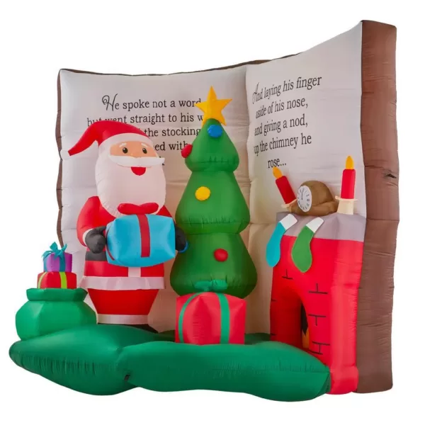Airblown 6.56 ft. Inflatable Santa in Story Book Scene