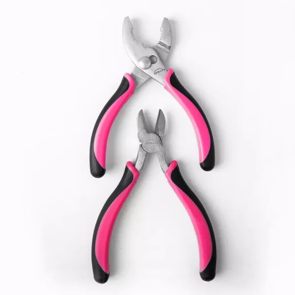 Apollo 8 in., 6.5 in. and 6 in. Pliers Set in Pink (3-Piece)