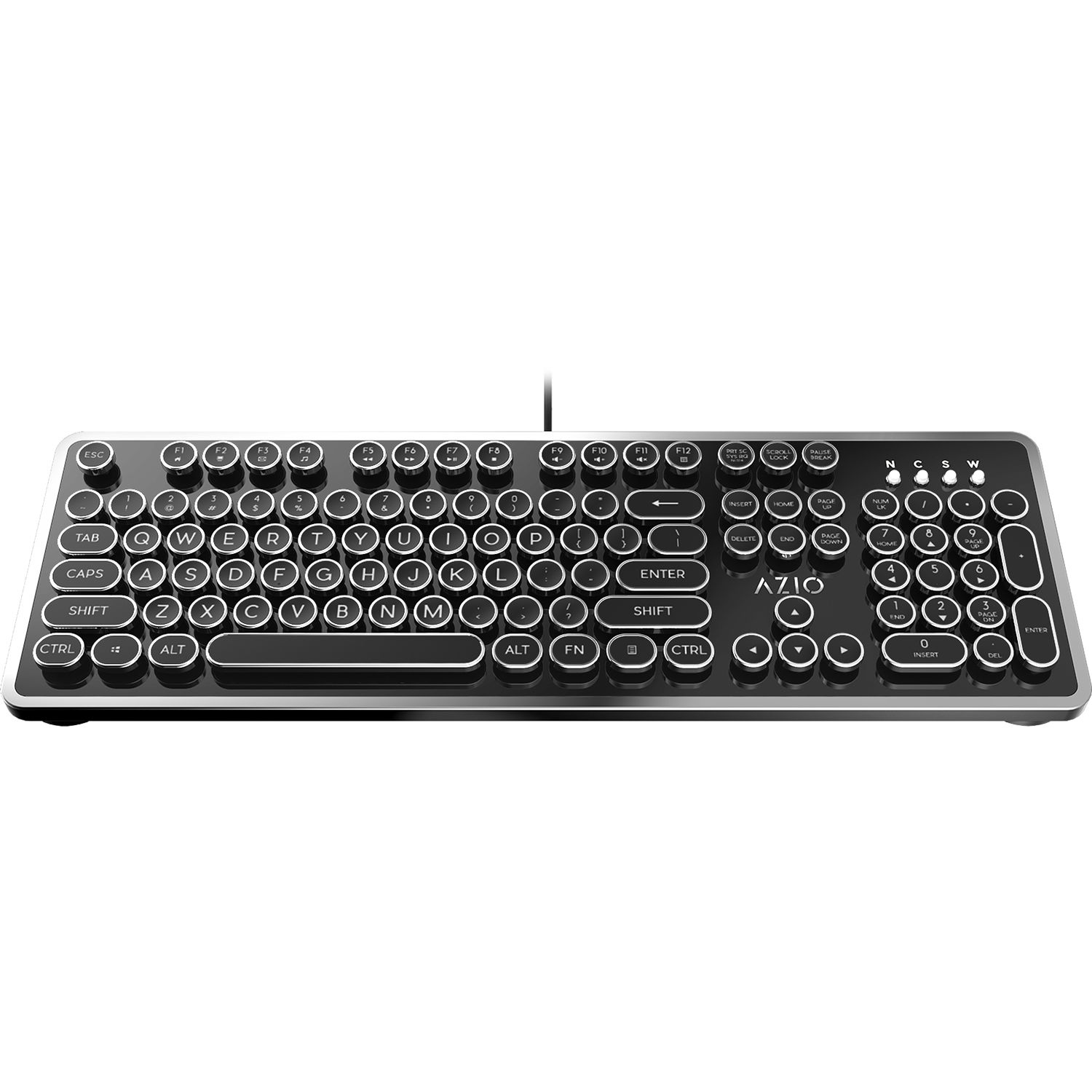 AZIO MK Retro Mechanical Keyboard (Black)