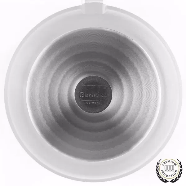 Berndes Vario Click Pearl 4 qt. Cast Aluminum Ceramic Nonstick Saute Pan in White with Glass Lid