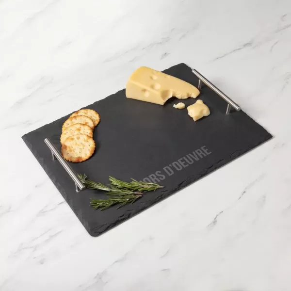 Cathy's Concepts Hors d'oeuvre 11.7 in. W x 1.3 in. H x 15.7 in. D Slate Serving Tray