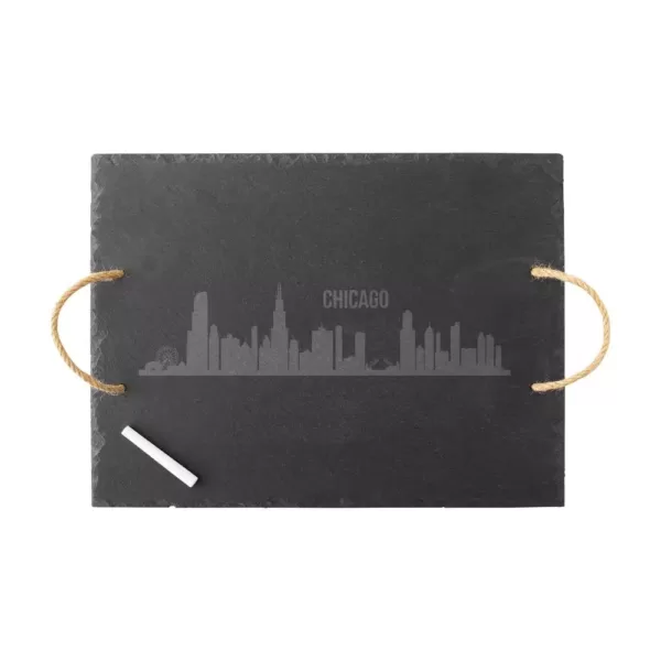 Cathy's Concepts Chicago Skyline Black Slate Serving Tray