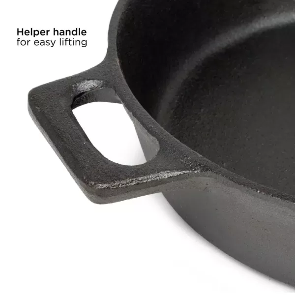 Ecolution Farmhouse 9.5 in. Cast Iron Frying Pan in Black