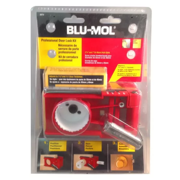 BLU-MOL 1 in. x 2-1/8 in. Professional Bi-Metal Lock Installation Kit