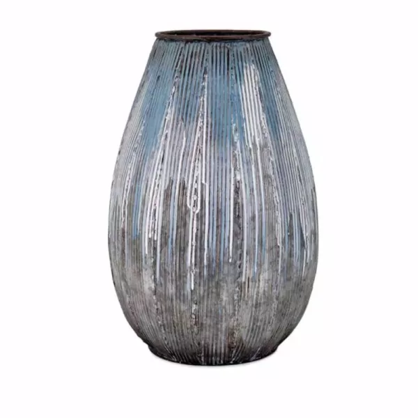 IMAX Robinson Blue Large Metal Vase