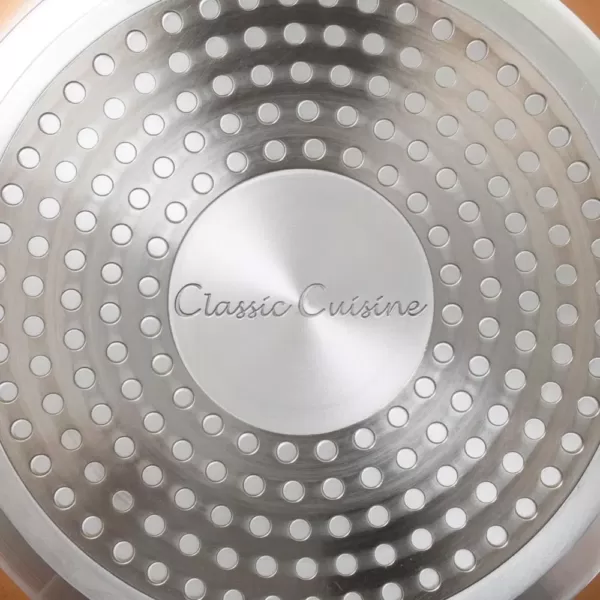 Classic Cuisine Allumi-Shield 12 in. Aluminum Ceramic Nonstick Grill Pan in Copper with Glass Lid