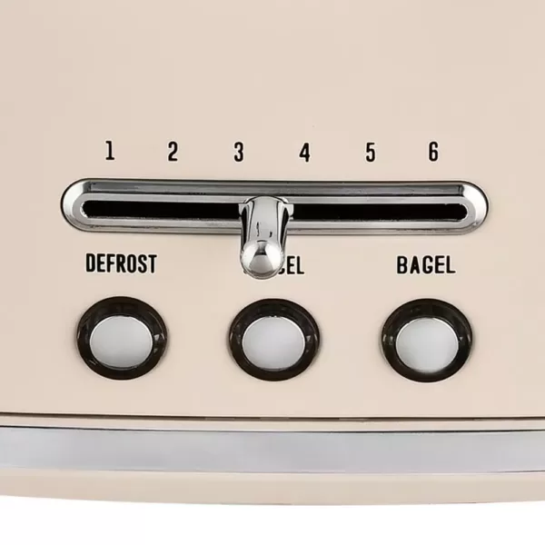 KALORIK Retro 2-Slice Cream Wide Slot Toaster