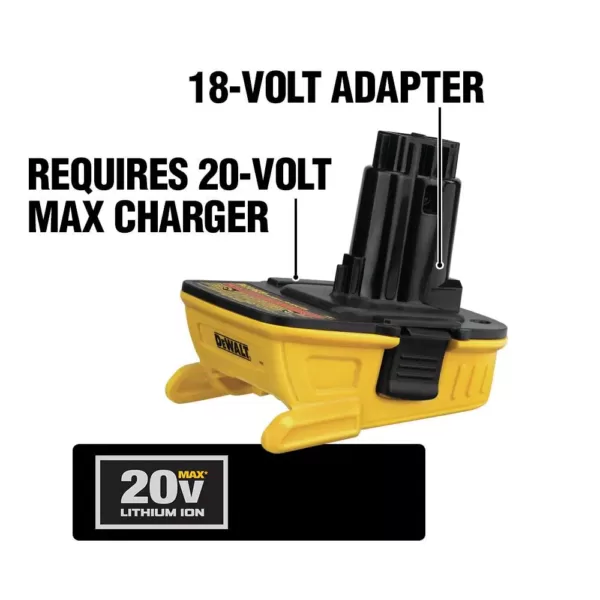 DEWALT 20-Volt MAX Lithium-Ion Battery Adapter for 18-Volt Tools