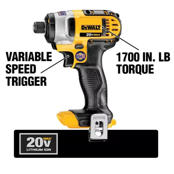 DEWALT 20-Volt MAX Cordless Combo Kit (7-Tool) with ToughSystem Case, (1) 4.0Ah Battery, (2) 2.0Ah Batteries & Impact Wrench