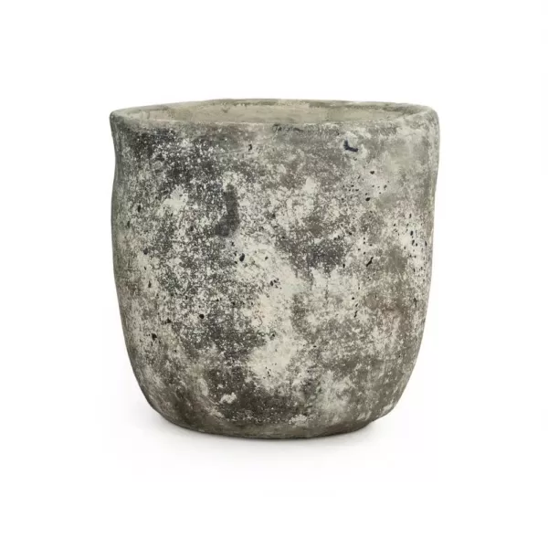 Zentique Asymmetrical Distressed Grey XLarge Decorative Vase