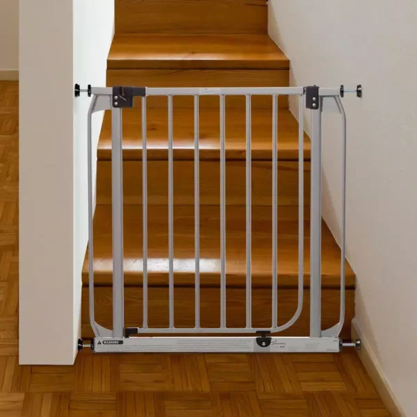 Dreambaby Dawson Silver 29.5 in. H Auto-Close Security Gate with Stay-Open Feature