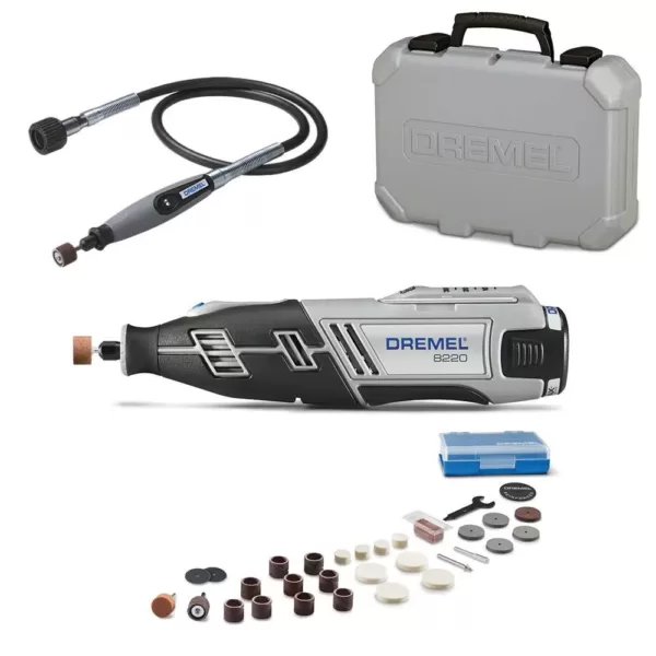 Dremel 36 in. Flex-Shaft Attachment for Rotary Tools + 8220 Series 12-V MAX Lithium-Ion Variable Speed Cordless Rotary Tool Kit