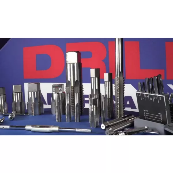 Drill America m8 x 1.25 Carbon Steel Tap Set (3-Piece)