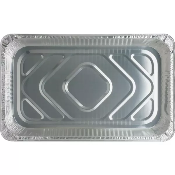 Genuine Joe Silver Aluminum 8.8 Qt. Full-Size Disposable Pan Platters and Trays (50 Per Case)