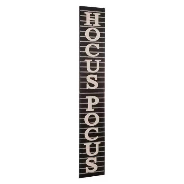 Glitzhome 60 in. H Halloween Wooden Hocus Pocus Standing Porch Sign or Hanging Decor (KD, 2-Function)