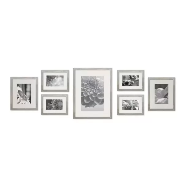 Pinnacle Gallery 4 in. x 6 in., 5 in. x 7 in., 8 in. x 10 in. Graywash Picture Frame (Set of 7)