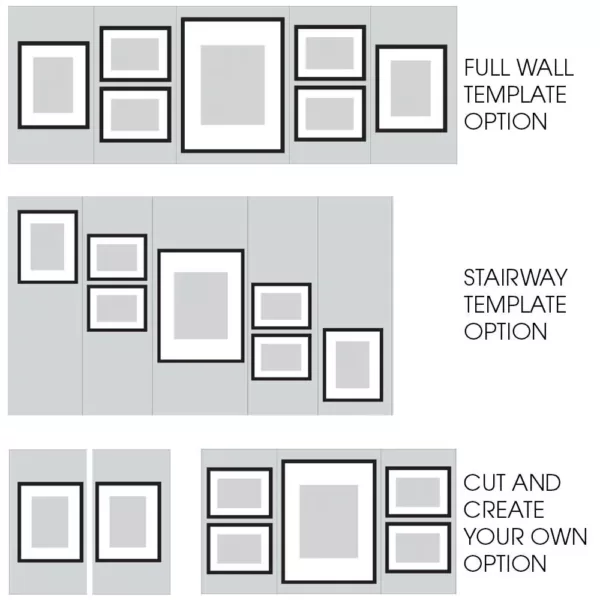 Pinnacle Gallery 4 in. x 6 in., 5 in. x 7 in., 8 in. x 10 in. Graywash Picture Frame (Set of 7)