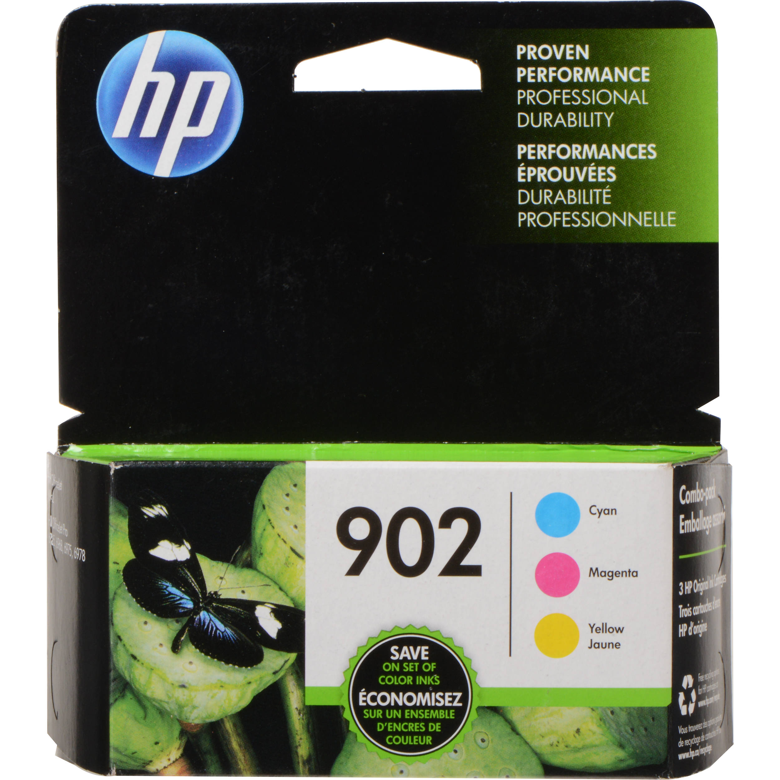 HP 902 Cyan/Magenta/Yellow Ink Cartridge 3-Pack