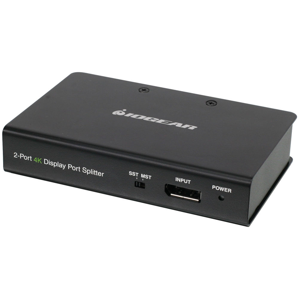 IOGEAR 2-Port DisplayPort 1.2 Graphics Splitter / Multi-Monitor MST Video Hub