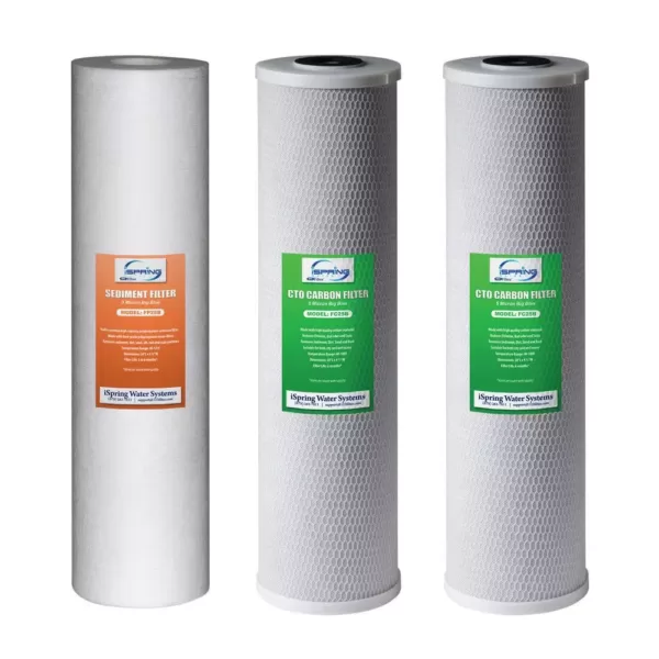 ISPRING 3-Stage 20 in. 3-Piece Big Blue Whole House Replacement Filter Pack