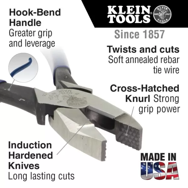 Klein Tools Slim Ironworker Pliers with Tether Ring