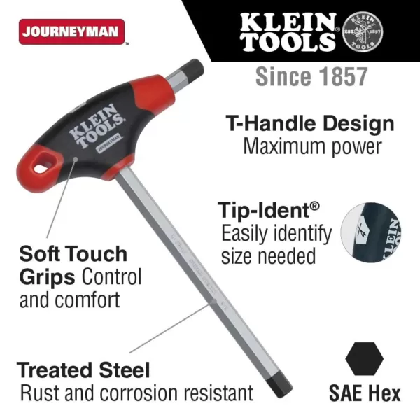 Klein Tools 3/16 in. Journeyman T-Handle Hex Key 6 in.