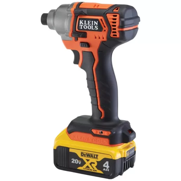 Klein Tools Battery-Operated Compact Impact Driver, 1/4 in. Hex Drive, Tool Only