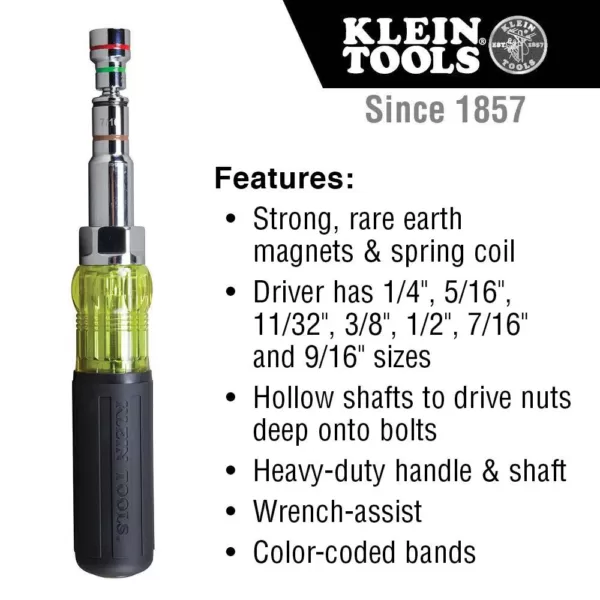 Klein Tools 7-in-1 Heavy Duty Multi-Nut Driver