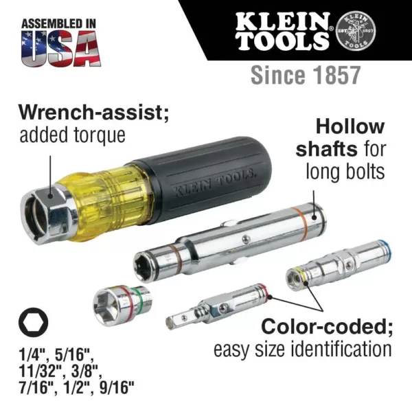 Klein Tools 7-in-1 Heavy Duty Multi-Nut Driver