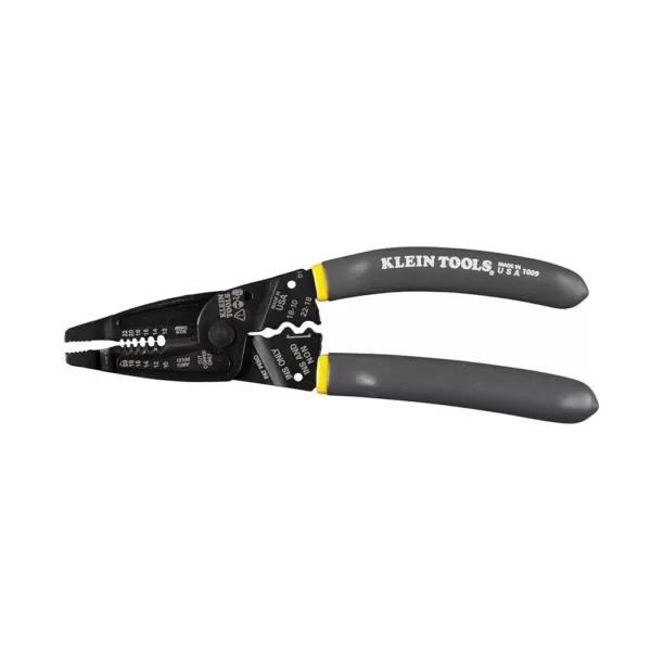 Klein Tools 7 in. Long Nose Wire Stripper and Cutter for 10-20 AWG Solid and 12-22 AWG Stranded Wire
