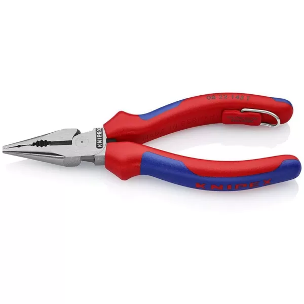 KNIPEX 5-3/4 in. Needle-Nose Combination Pliers with Dual-Component Comfort Grips and Tether Attachment