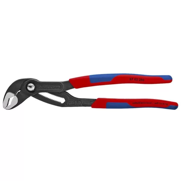 KNIPEX Heavy Duty Forged Steel 10 in. Cobra Pliers with 61 HRC Teeth and Multi-Component Comfort Grip