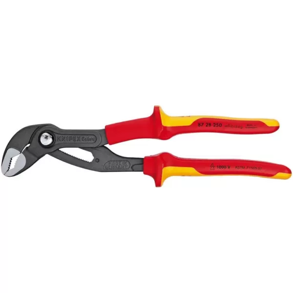 KNIPEX Heavy Duty Forged Steel 10 in. Cobra Pliers with 61 HRC Teeth and 1,000-Volt Insulation