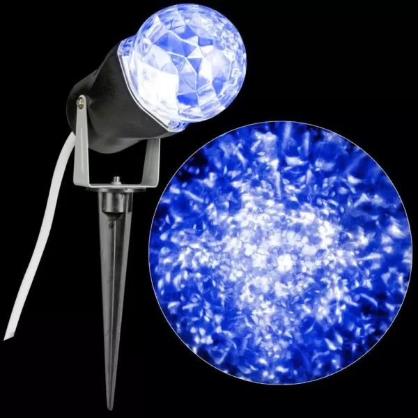 LightShow Icy Blue Projection Kaleidoscope Spotlight Stake