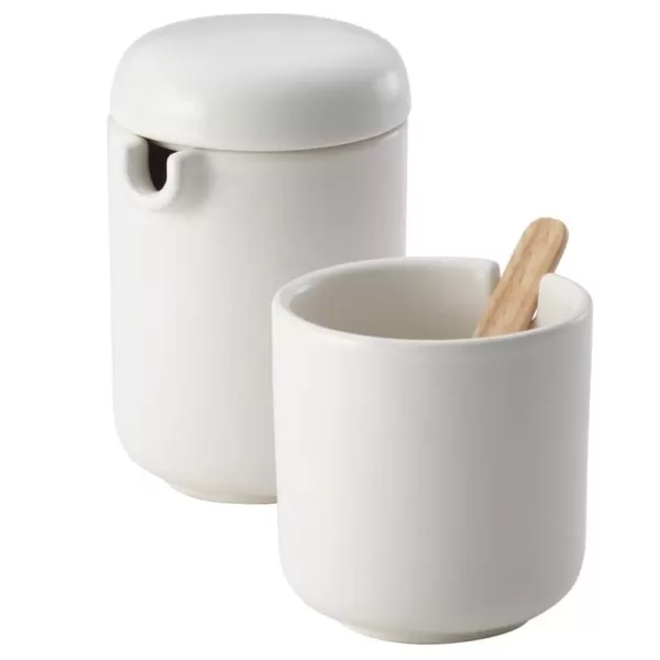 BonJour Coffee and Tea Teapot Set, 5-Piece, Matte White