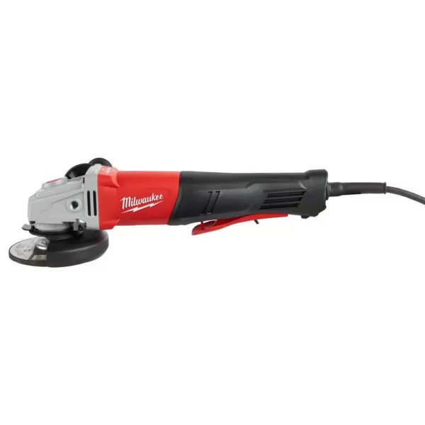 Milwaukee 11 Amp Corded 4-1/2 in. or 5 in. Braking Small Angle Grinder Paddle with No-Lock