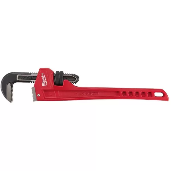 Milwaukee 14 in. and 18 in. Steel Pipe Wrench Set (2-Piece)