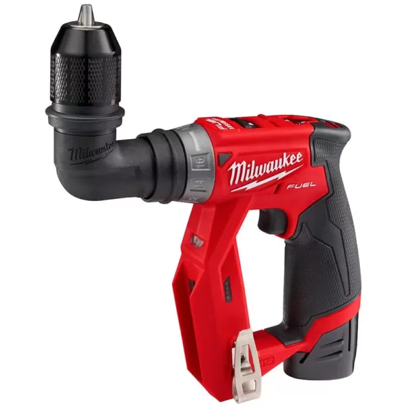 Milwaukee M12 FUEL 12-Volt Lithium-Ion Brushless Cordless 4-in-1 Installation 3/8 in. Drill Driver Kit W/ M12 Flood Light