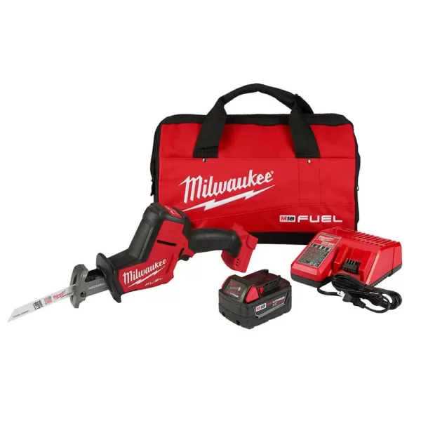 Milwaukee M18 FUEL 18-Volt Lithium-Ion Brushless Cordless HACKZALL Reciprocating Saw Kit W/(1) 5.0Ah Batteries, Charger & Tool Bag