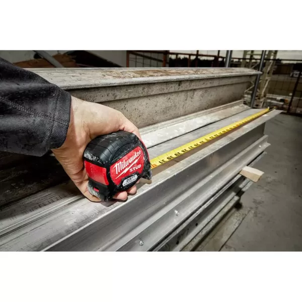 Milwaukee 25 ft. x 1.3 in. Gen II STUD Magnetic Tape Measure with 14 ft. Standout (2-Pack)