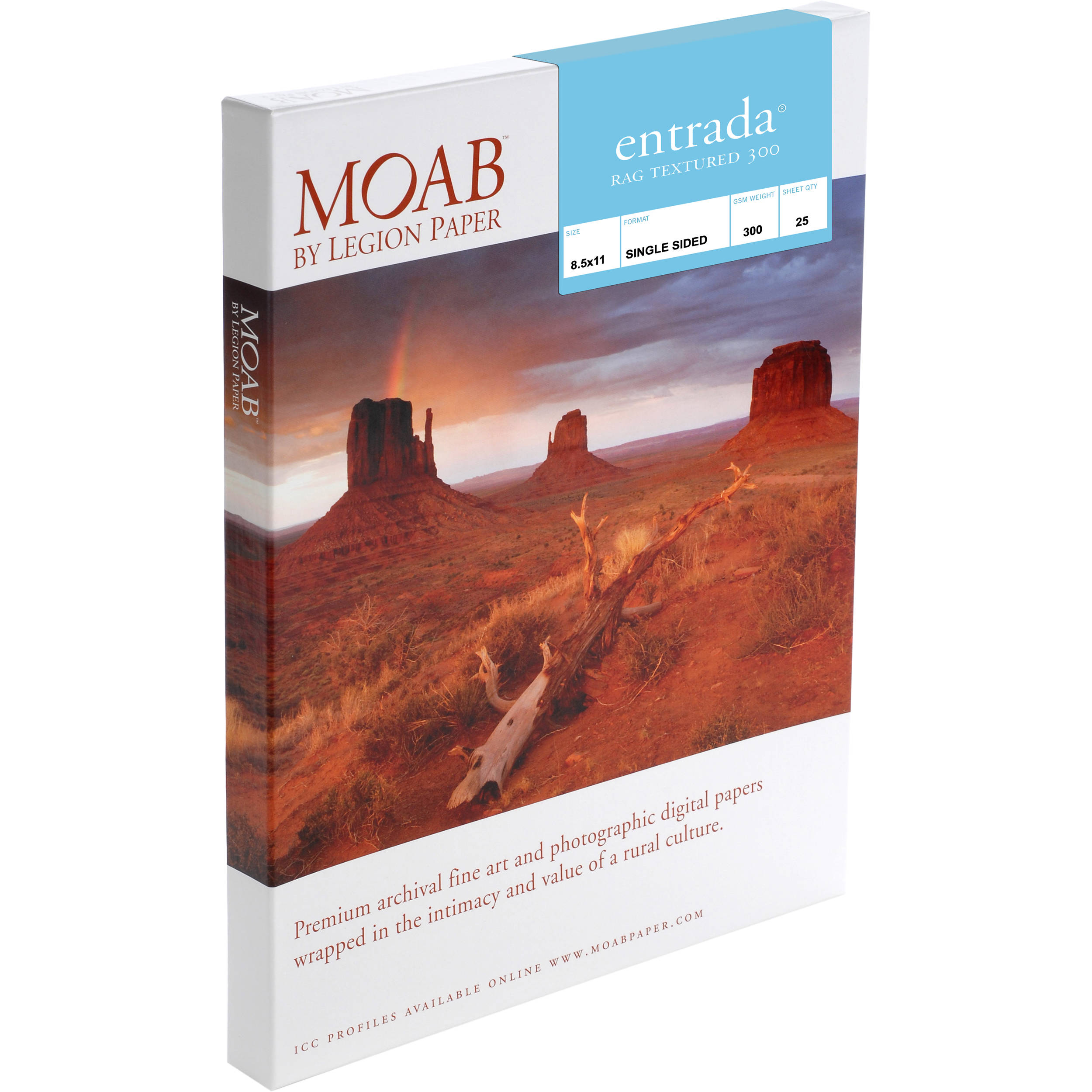 Moab Entrada Rag Textured 300 Paper (13 x 19", 100 Sheets)