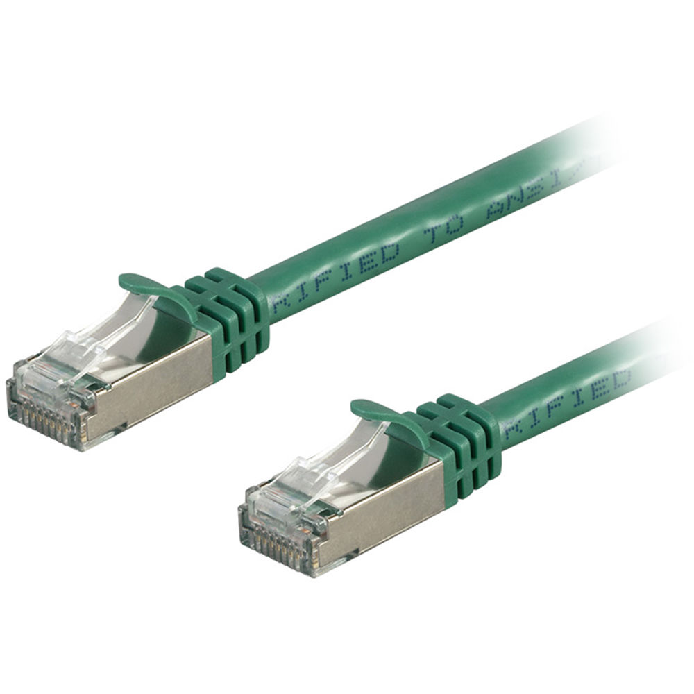 Monoprice Entegrade Cat7 S/FTP Double-Shielded Ethernet Patch Cable (15', Green)