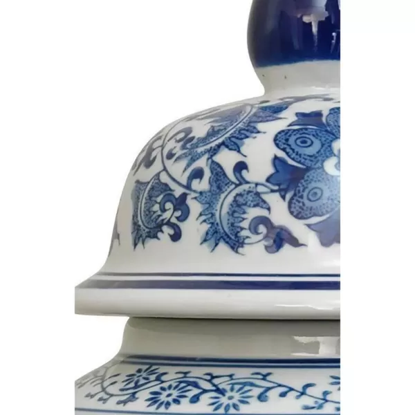 Oriental Furniture Oriental Furniture 18 in. Porcelain Decorative Vase in Blue